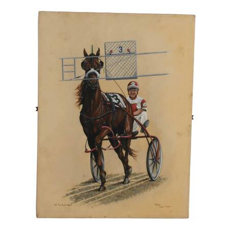 "On The Road Again" Oil on Canvas Signed by Mary Lou
