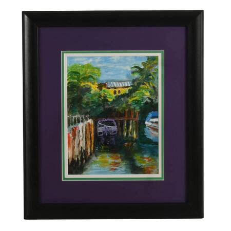 "Serene Las Olas in Ft. Lauderdale" Mixed-Media on Paper Signed Blanche '14