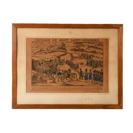 Framed "Passage du Mont Saint-Bernard" Engraving by François Georgin