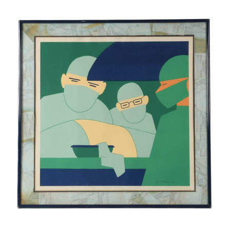 Framed Signed "Born" Artist Proof Silk Screen by Nicholas Monro