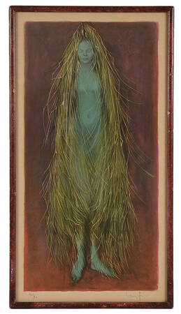 Framed Signed Leonor Fini "Ceres" Limited-Edition 90/90 Lithograph