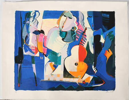 Signed Ali Golkar "Sonnet" Limited-Edition 255/350 Acrylic on Paper