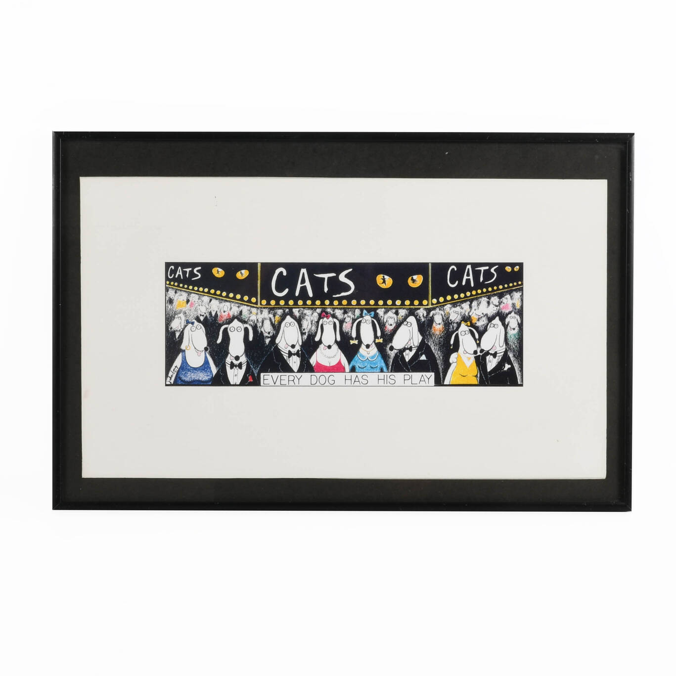 Framed John Long "Every Dog Has His Play" Print