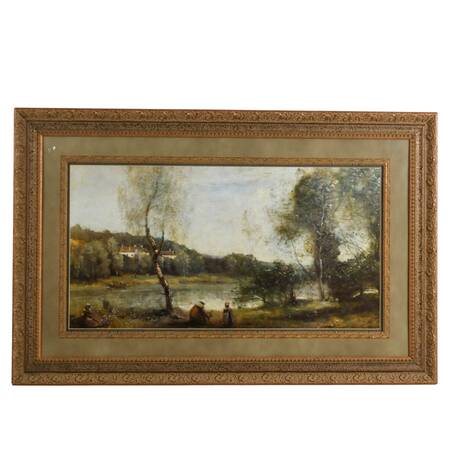 Framed "Ville-d'Avray" Print After Jean-Baptiste-Camille Corot