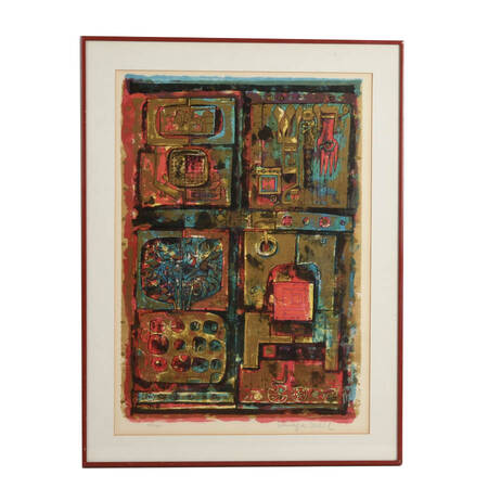"Gates of Jerusalem" Serigraph Print on Paper Signed by Shraga Weil