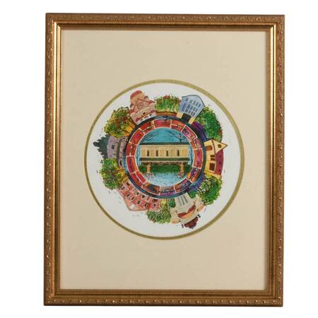Framed Noland Anderson Historic Synagogue Art Print