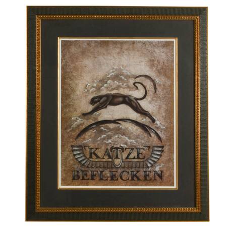 Framed "Stained Cat (KATZE BEFLECKEN)" Print on Paper