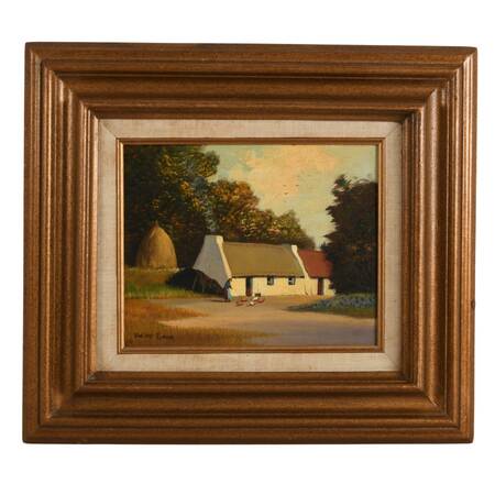 Framed Irish Landscape Oil on Board Signed by Thomas "Val" McGann