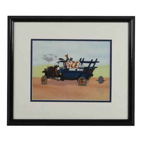 Framed Limited-Edition Walt Disney Moving Day Sericel "Goofy Delivery"