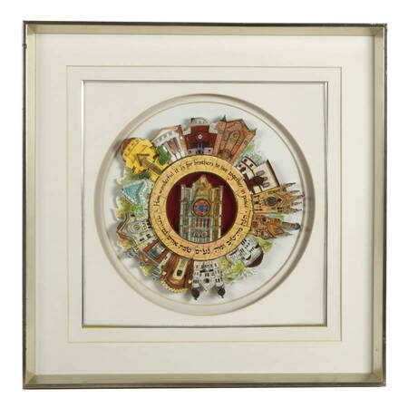 "Historical Synagogues of the USA" 3D Decoupage by Artist Nolan Anderson