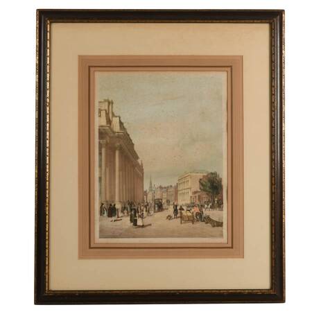 "Board of Trade, Whitehall, from Downing Street" Lithograph by T.S. Boys