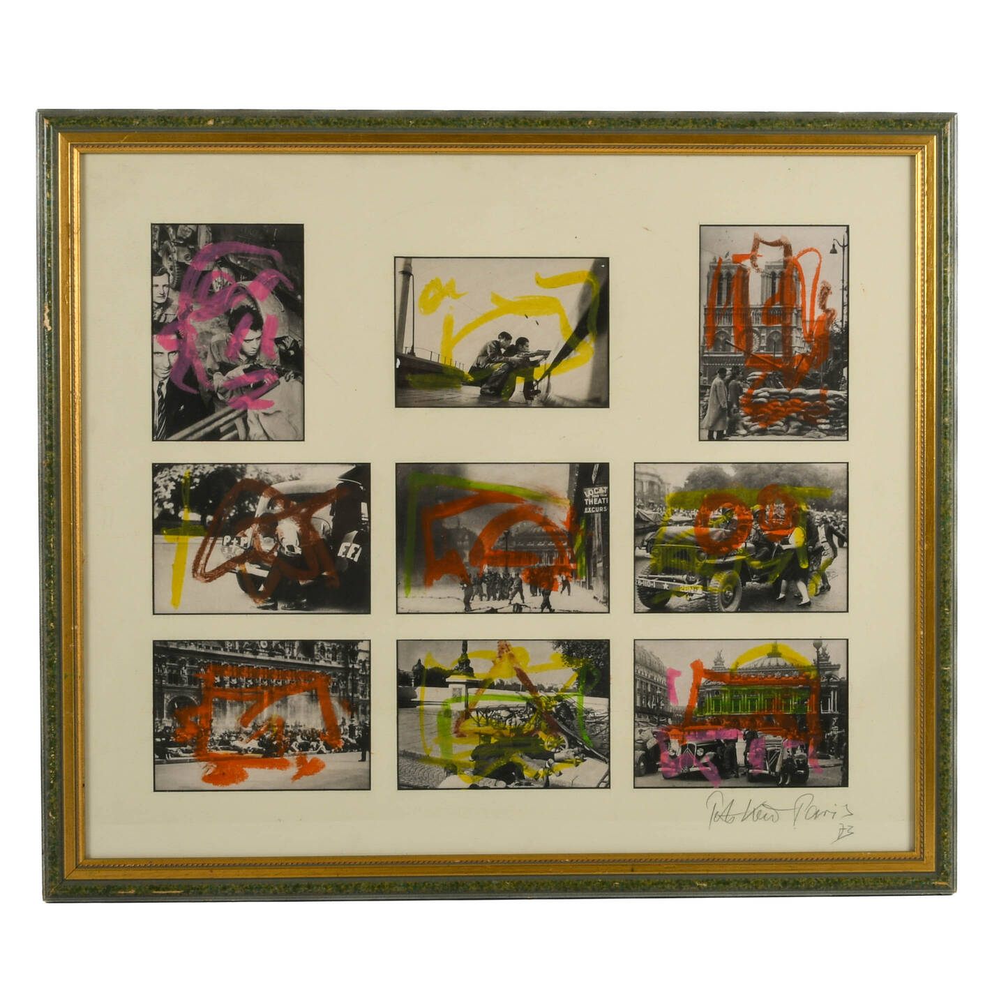 Framed Signed Robert Peter Keil Photographs "Rebel Rebels, Paris 1972"