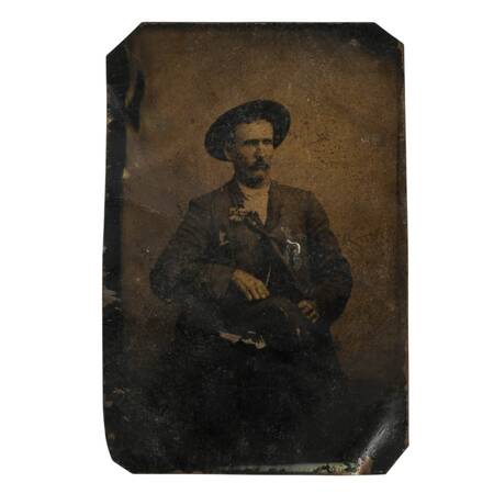 Pair of Antique Tintype Photographs