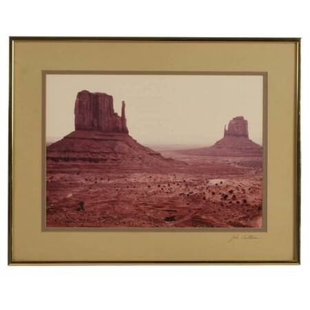 Framed Monument Valley Landscape Photo Signed by John Patterson