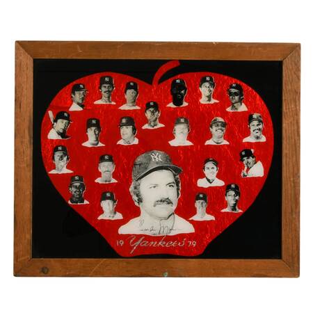 1979 New York Yankees "Big Apple Headshot Signature" Screen Print on Board