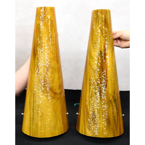 Tech Lighting Larkspur Wall Sconces in Beach Amber Glass