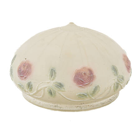 Frosted and Floral Inverted Glass Dome Ceiling Shade
