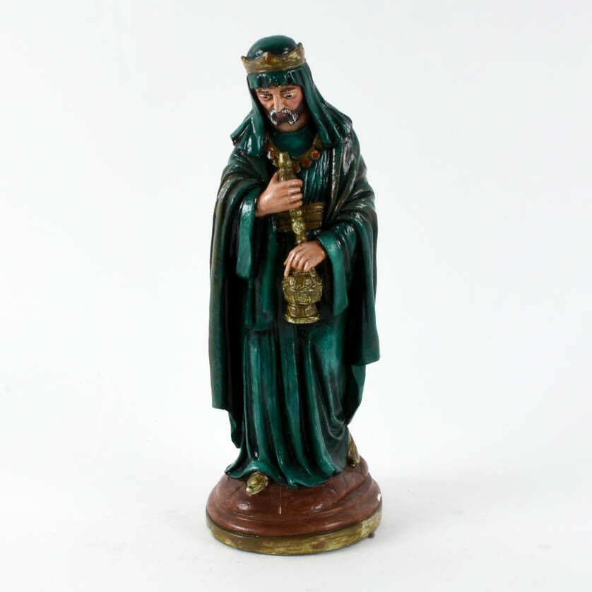 Bianchi G. Ruggeri Painted Nativity Caspar Magi Figure