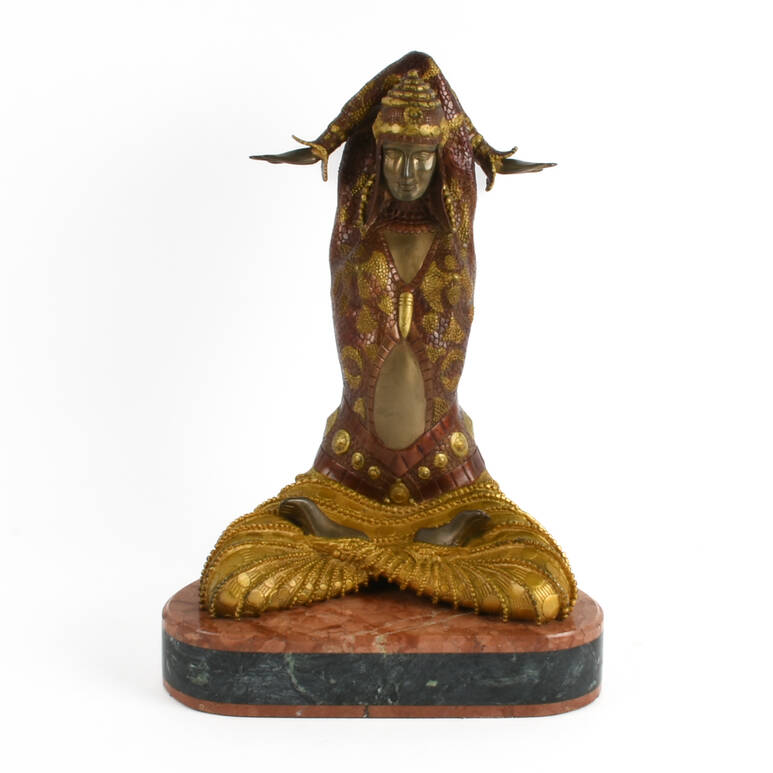 "Temple of the Goddess" Bronze After Dimitri Chiparus