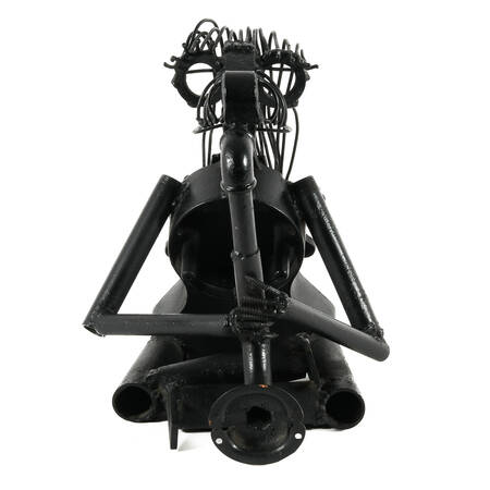 Outsider Reclaimed Metal Saxophone Player Sculpture