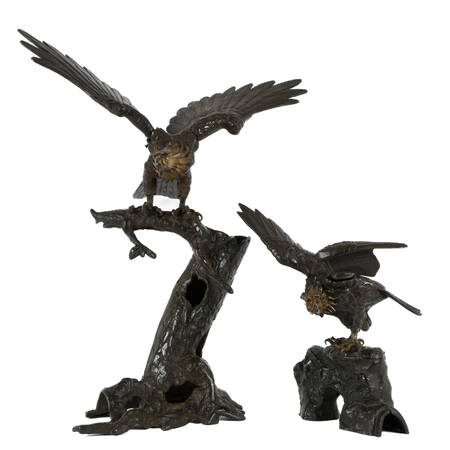 Oversized Bronze Eagle Sculpture