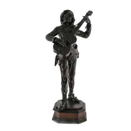 Antique Carved Wood Sculpture Signed by Gino Rinaldi