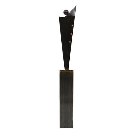 John T. Benedict Life-Size Abstract Steel Metal Sculpture