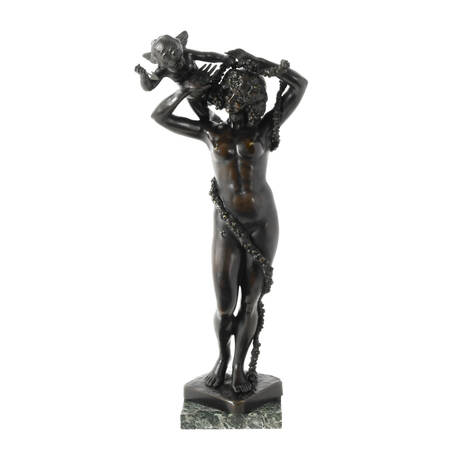 Bronze Woman and Angel Grouping on a Marble Base