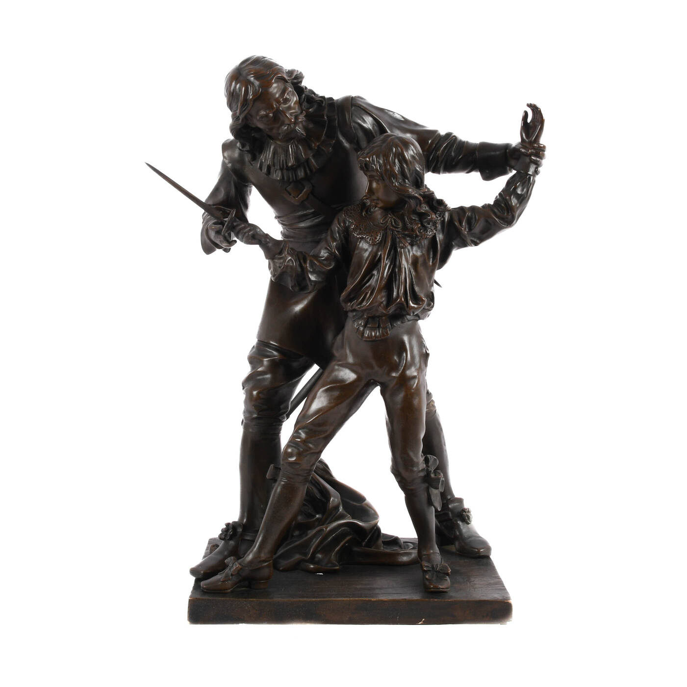 Bronze Sword Lesson Figure After Adrien Étienne Gaudez
