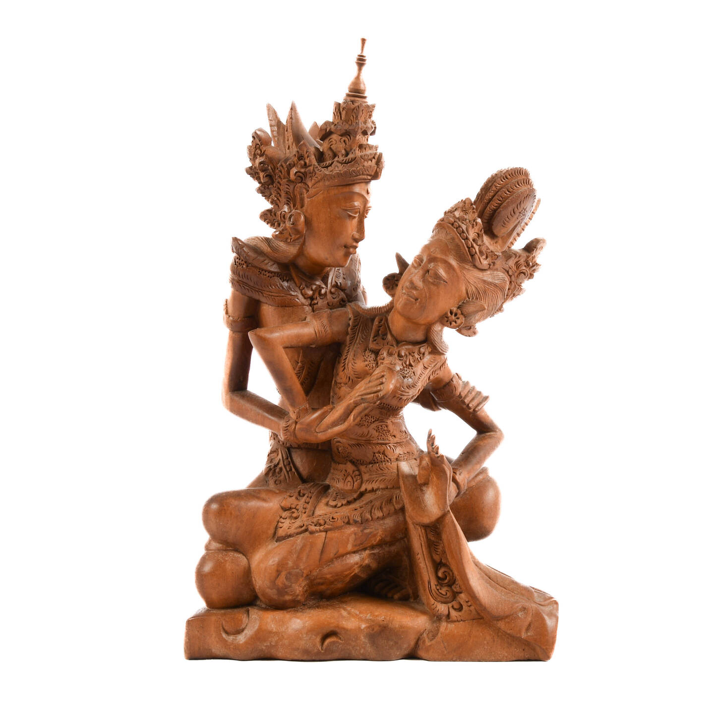 Carved Wood Sinta Sita Sculpture