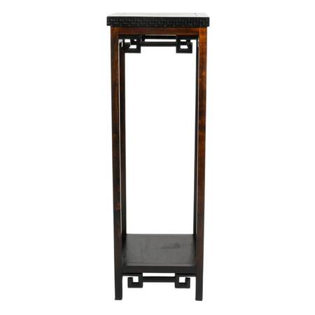 Chinese-Style Black Lacquer Pedestal Plant Stand