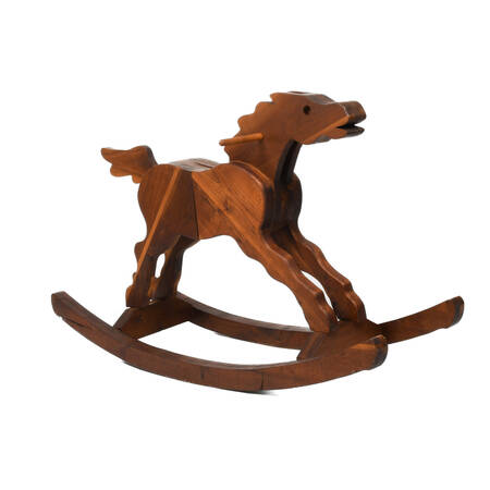 Carved Wooden Rocking Horse
