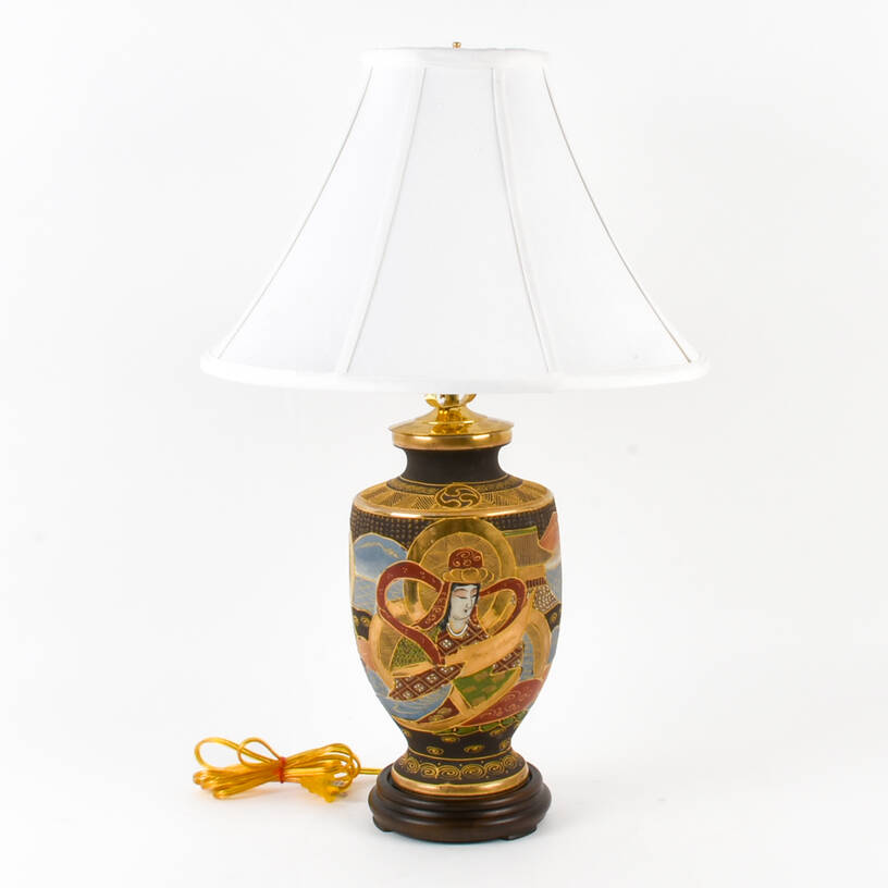 Japanese Satsuma Table Lamp