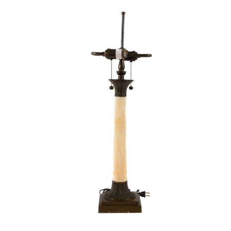 Alabaster Corinthian Column Table Lamp