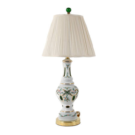 Bohemian Czech Glass Table Lamp