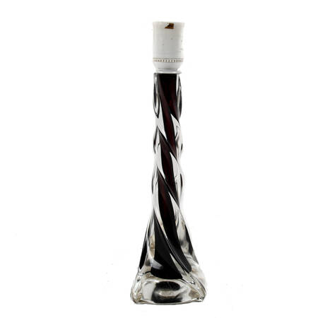 Mid-Century Modern Paul Kedelv for Flygsfors Twisted Swirl Glass Lamp