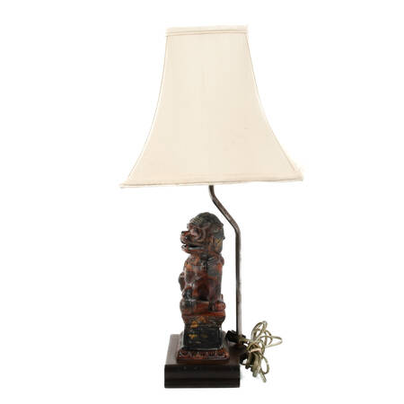 Frederick Cooper Cast Iron Imperial Lion Table Lamp