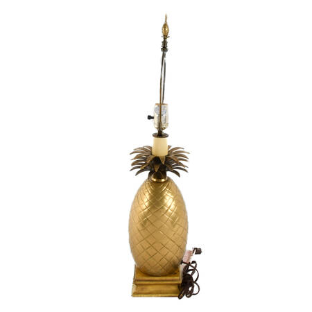Hollywood Glam Brass Pineapple Lamp