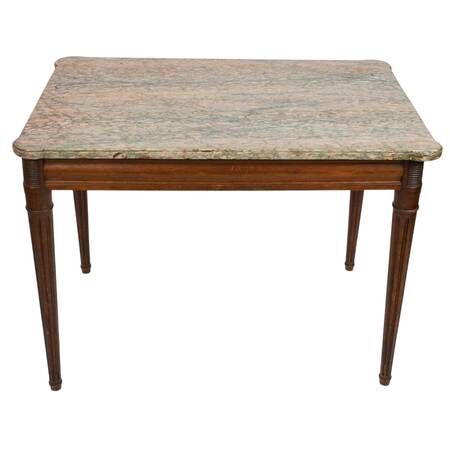 Vintage French Louis XVI-Style Marble Table