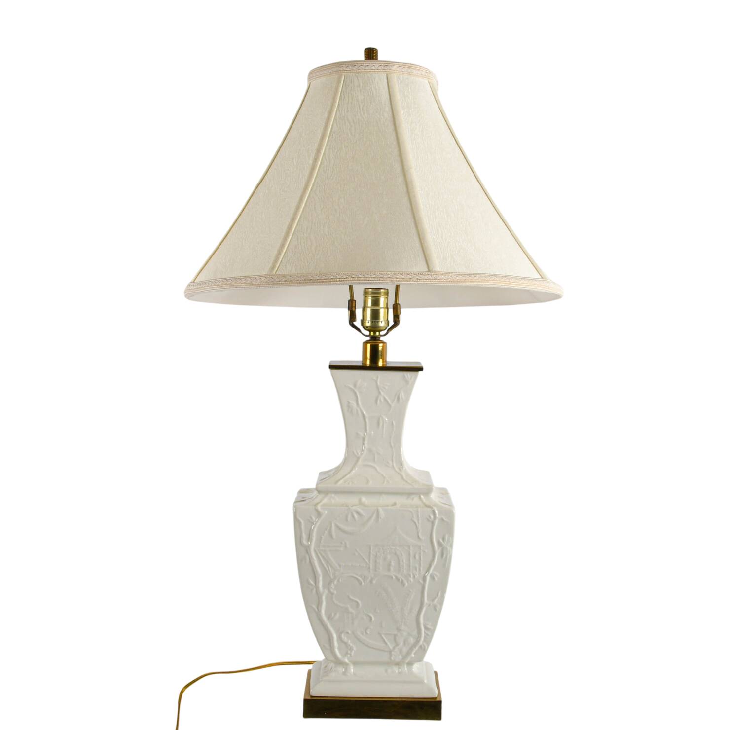 Paul Hanson Chinoiserie Blanc de Chine Table Lamp