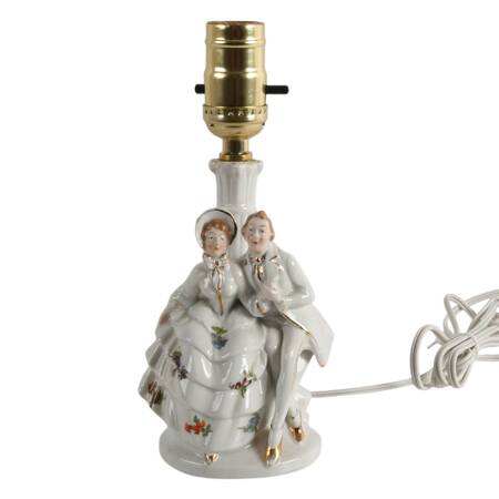 Mid-Century Courting Couple Bedside Lamp