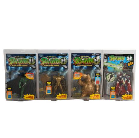 Quadruple McFarlane Toys: Spawn Universe Clown, Spawn, Medieval Spawn