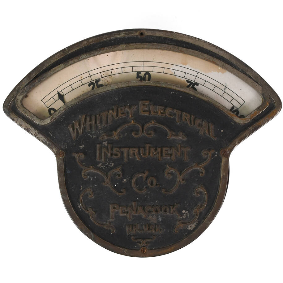 Antique Whitney Electrical Co. Instrument Voltmeter