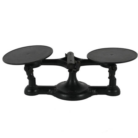Antique Black Cast Iron Fairbanks Balance Scale