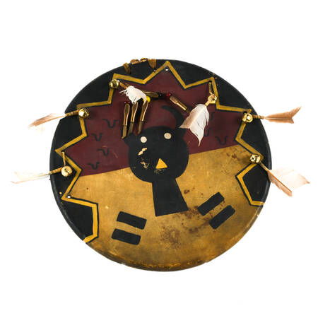 Native American Buffalo Spirit Leather Shield