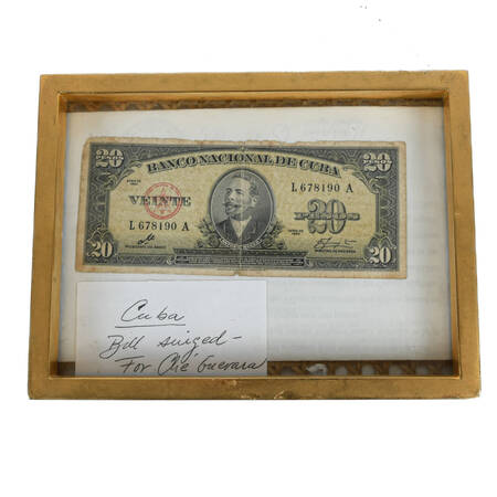 Framed Antonio Maceo Series de 1960 - 20 Pesos Bill