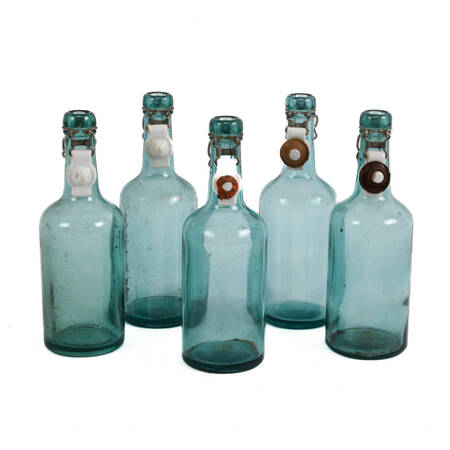 Lot of Five German World War II Bottles