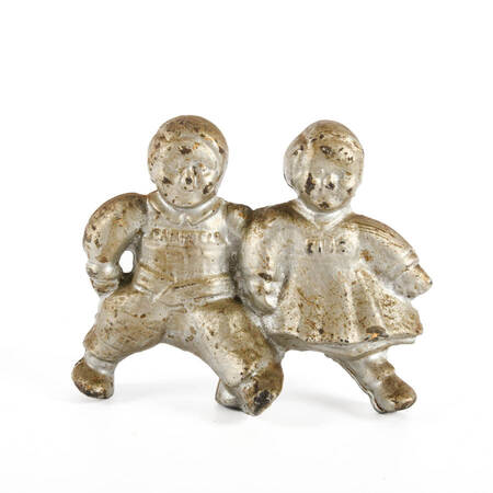 Antique Cast Iron Campbell Soup Kids Figurine