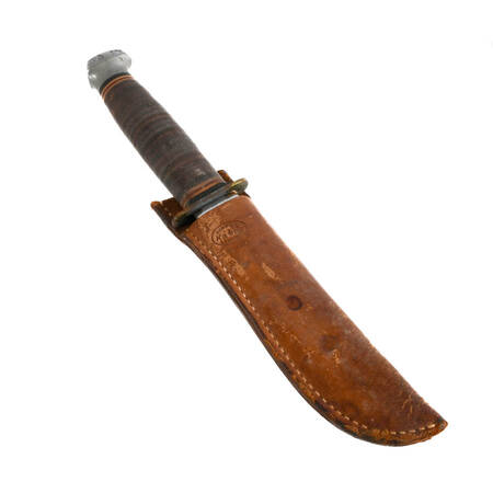 1960s Ka-Bar Military Combat Knife with Sheath