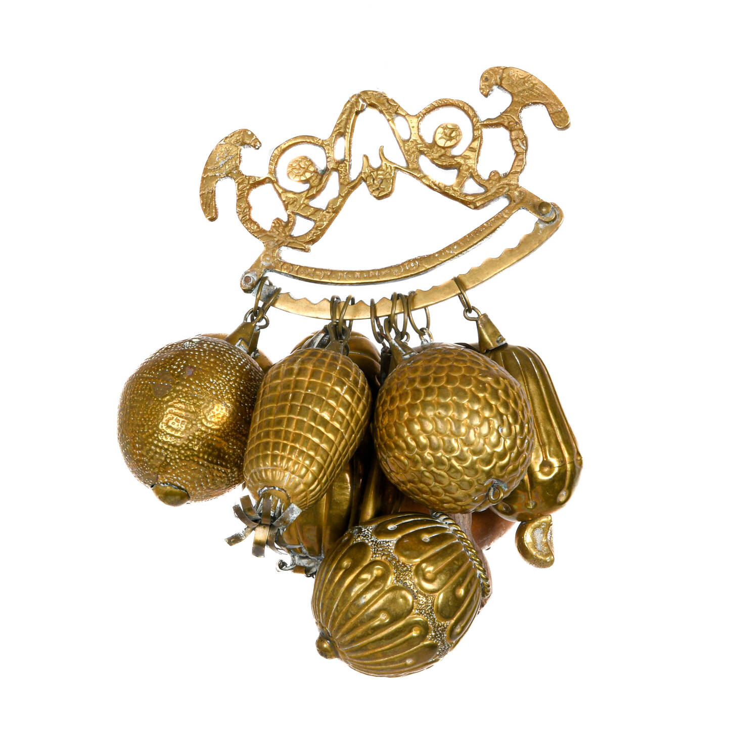 Mid-Century Modern Metal "Rattles to Scare Away Spirts" Hanging Sculpture
